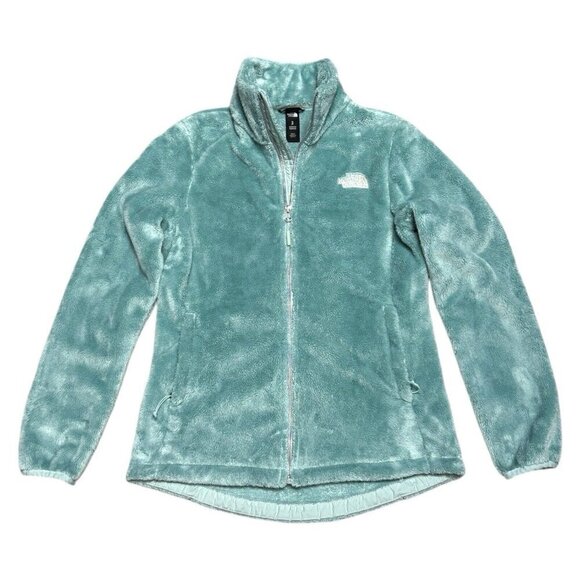 The North Face FAUX FUR FLEECE Outdoor Ski Winter Fall Womens Mint Green Jacket - Picture 1 of 7